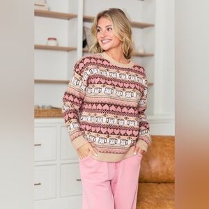 Cozy Pink Coffee Mug Sweater